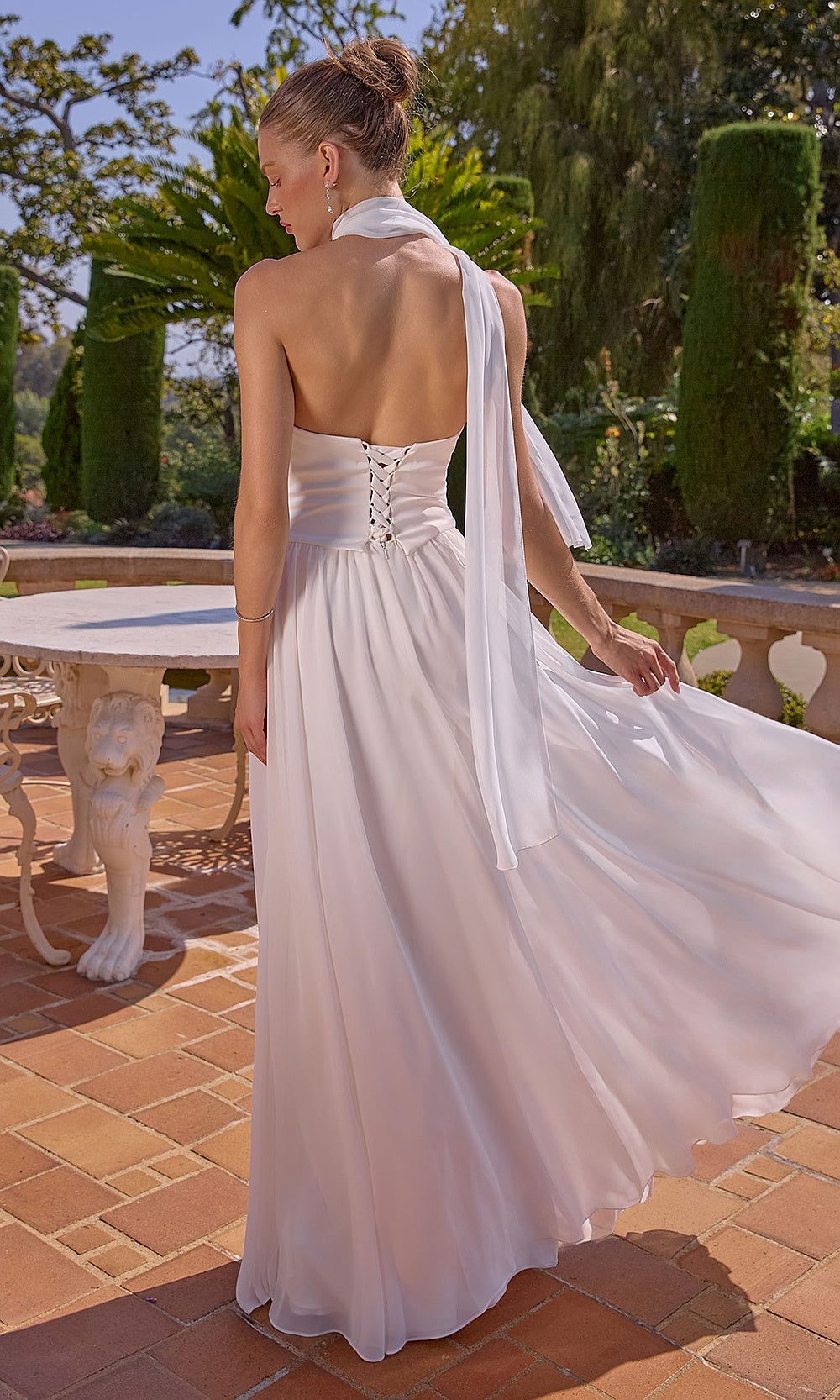 Amoris by Ladivine T741W Bridal Gown – Strapless Corset Chiffon A-Line