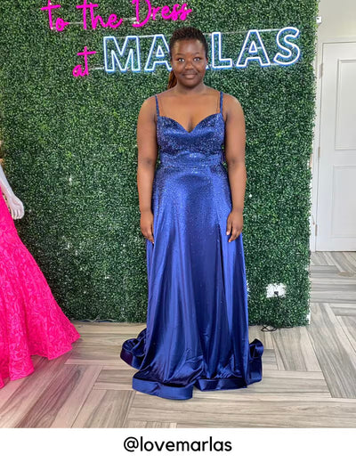 long blue prom dress marlas fashions