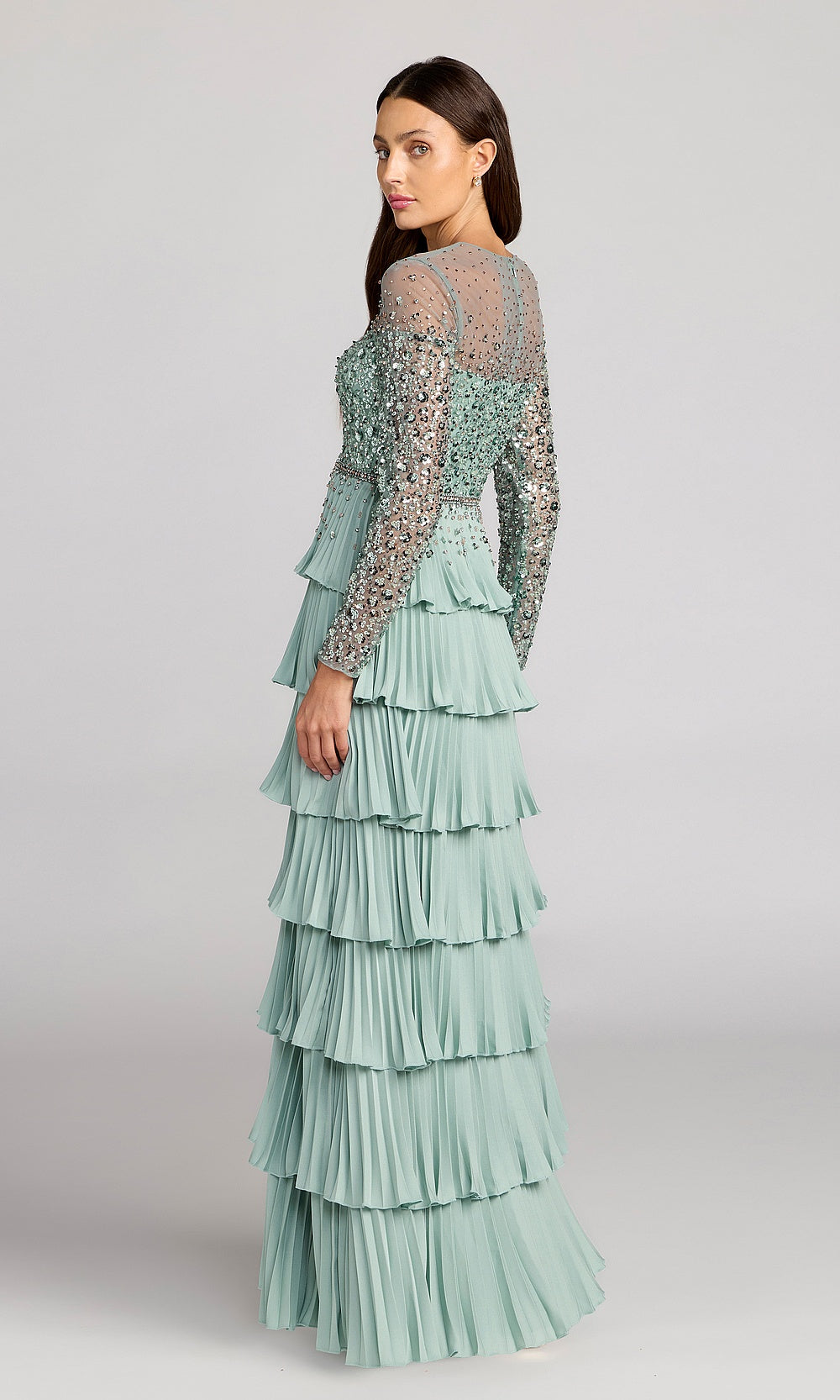 Mac Duggal 11903 Evening Dress - Sage - BK