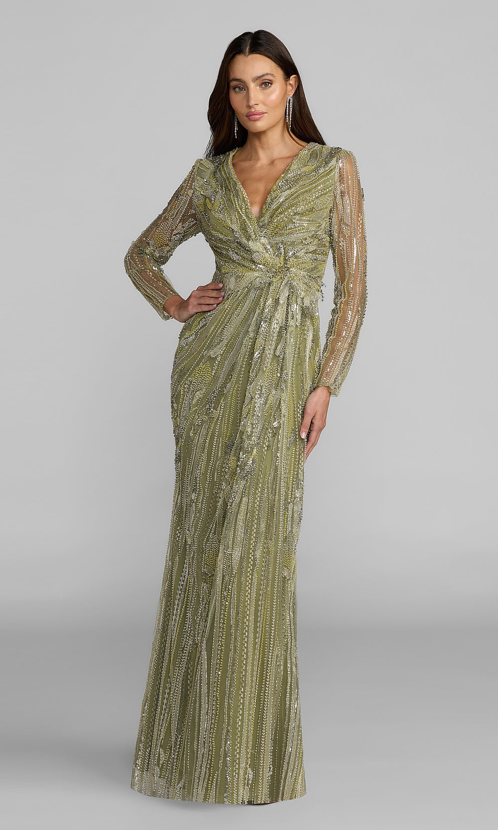 Mac Duggal 21306 Evening Dress - Pistachio - AB