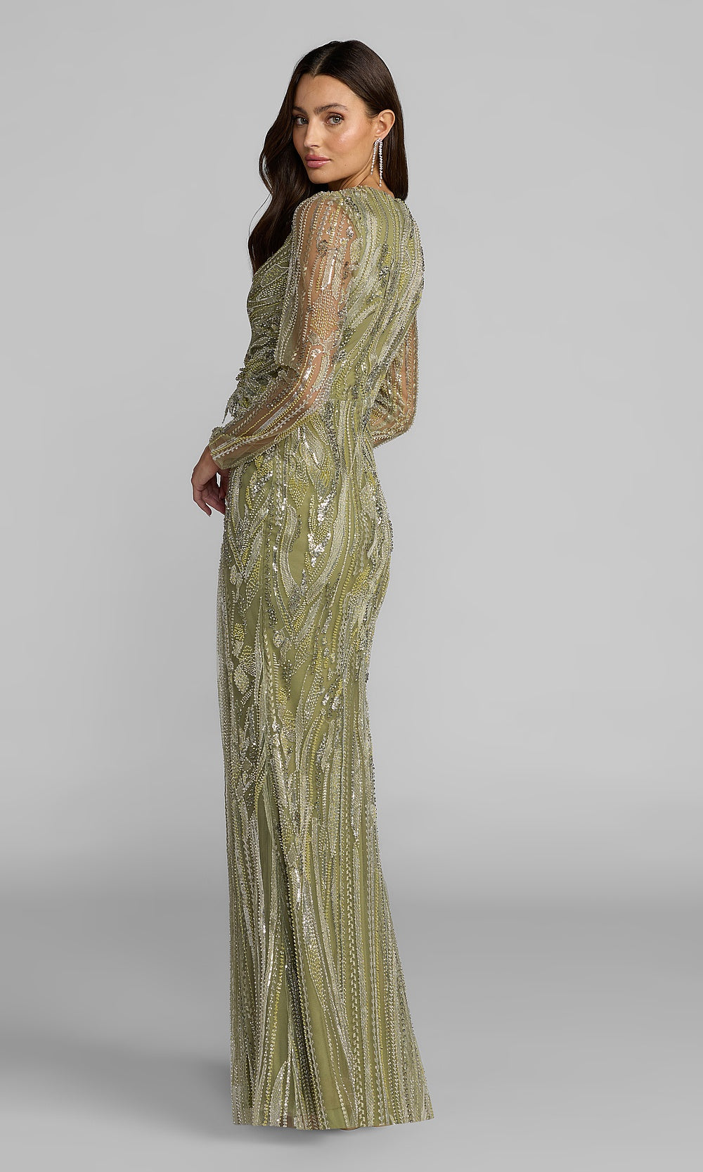 Mac Duggal 21306 Evening Dress - Pistachio - BK