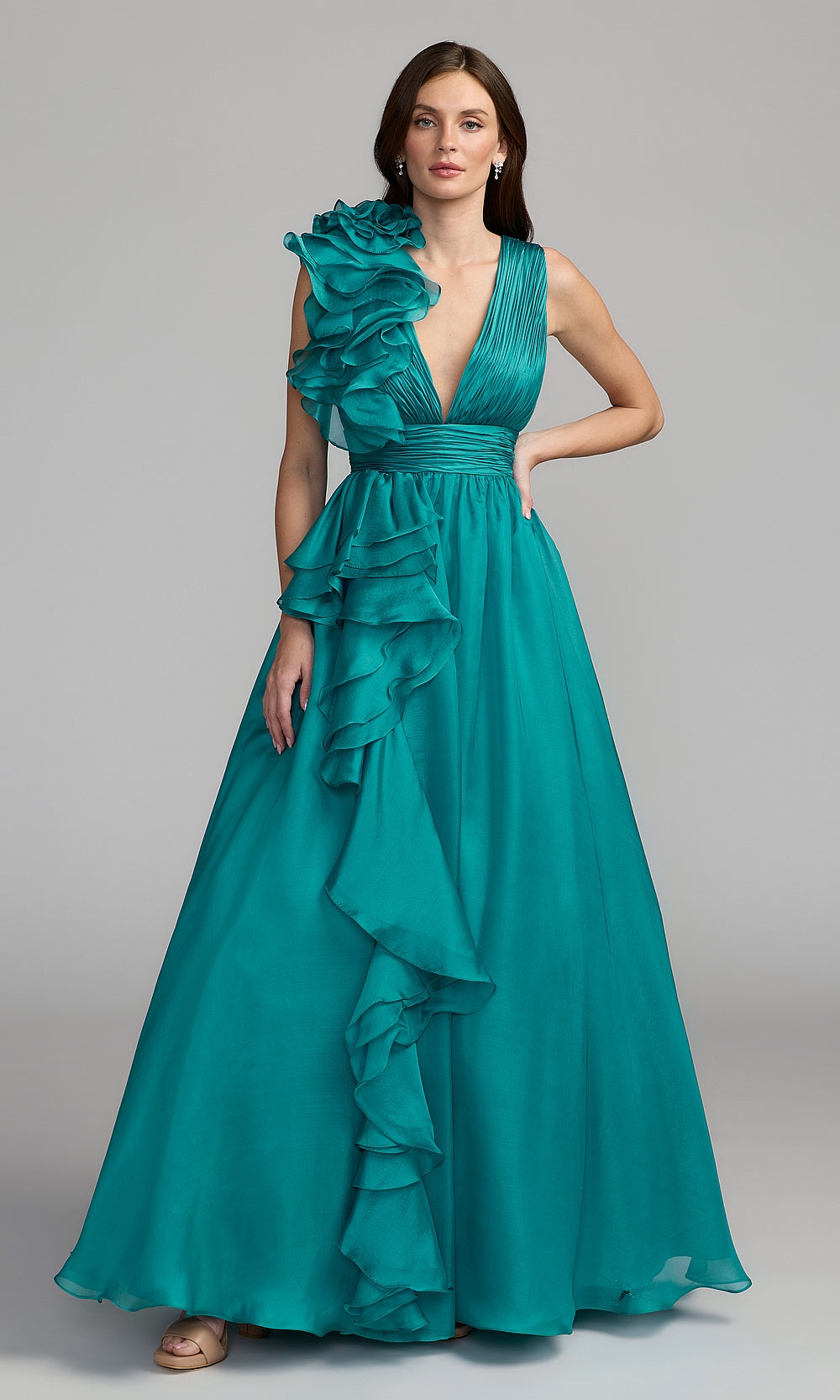Mac Duggal 48856 Evening Dress - Teal - AB