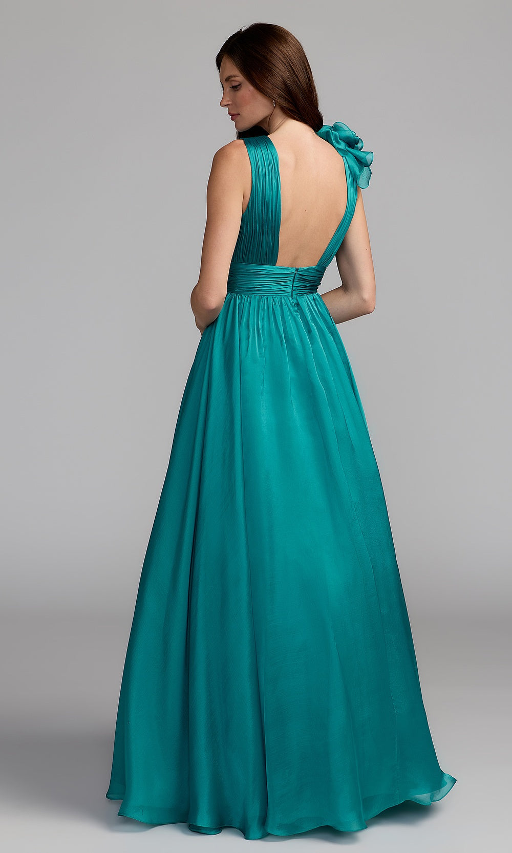 Mac Duggal 48856 Evening Dress - Teal - BK
