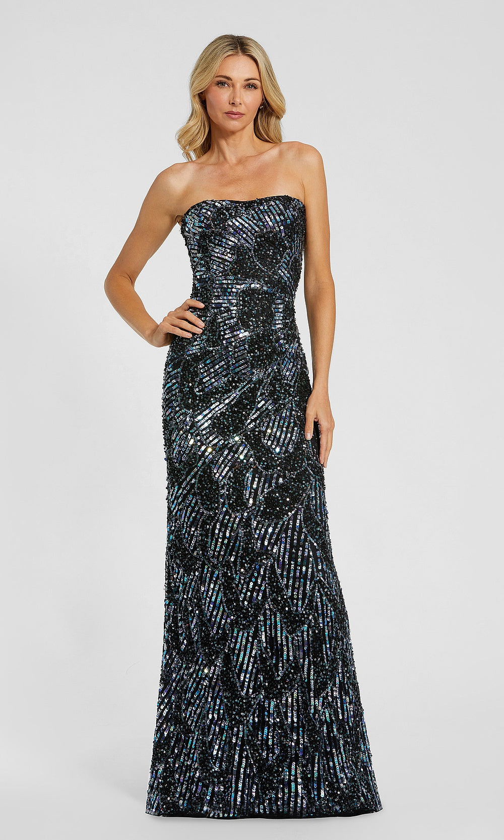 Mac Duggal 6046 Evening Dress - Blackmulti - AB