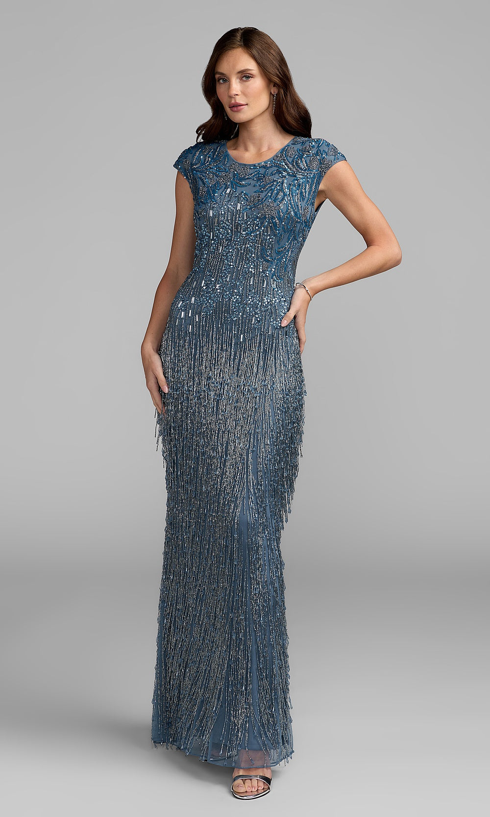 Mac Duggal 6169 Evening Dress - Slateblue - AB