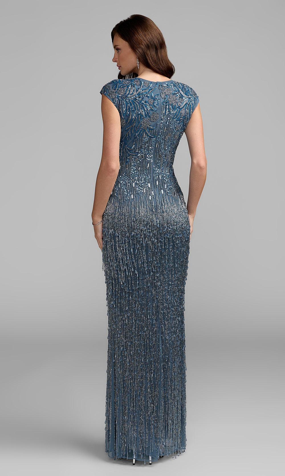 Mac Duggal 6169 Evening Dress - Slateblue - BK