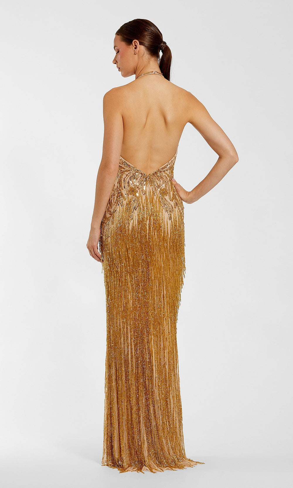 Mac Duggal 6170 Evening Dress - Goldnude - BK