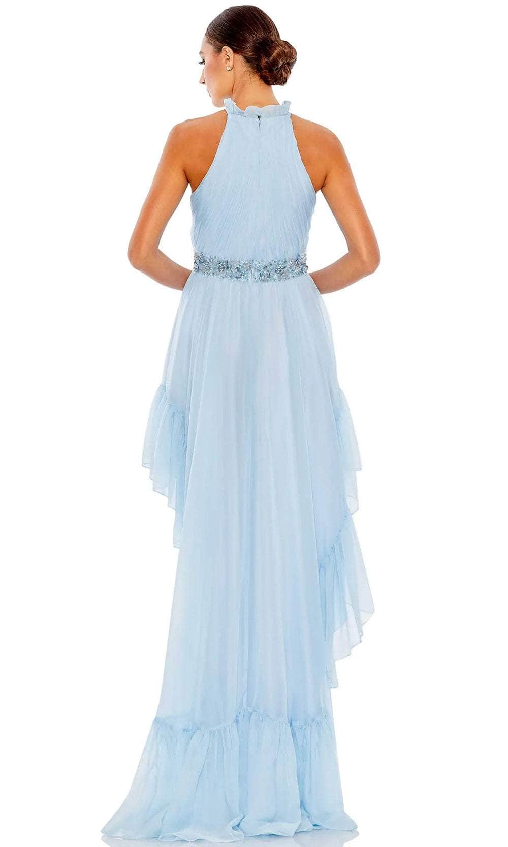 Sky Blue Beaded Halter Pageant Dress Brand New Size 10 for Kids