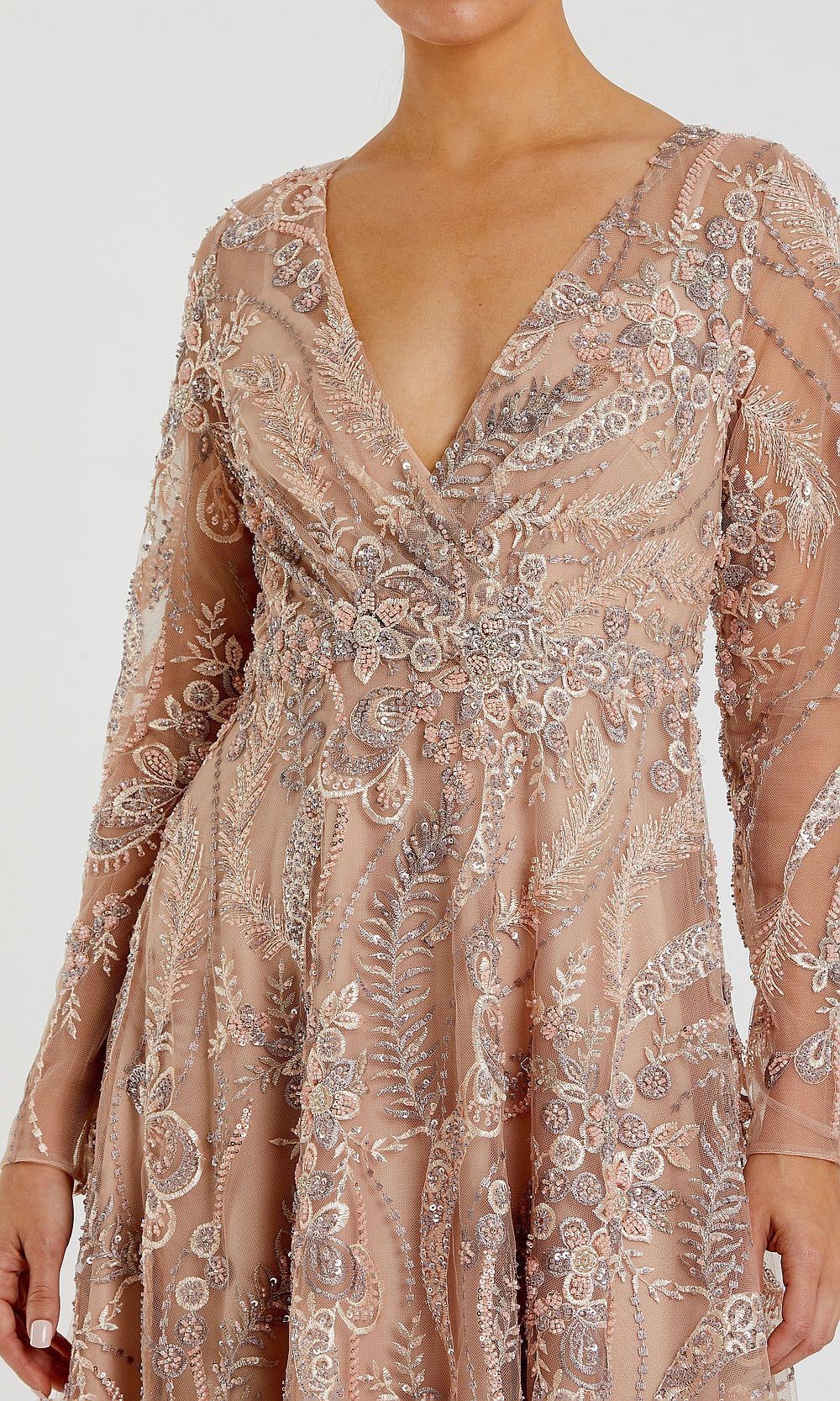 Mac Duggal 68906 Cocktail Dress - Champagne - CL