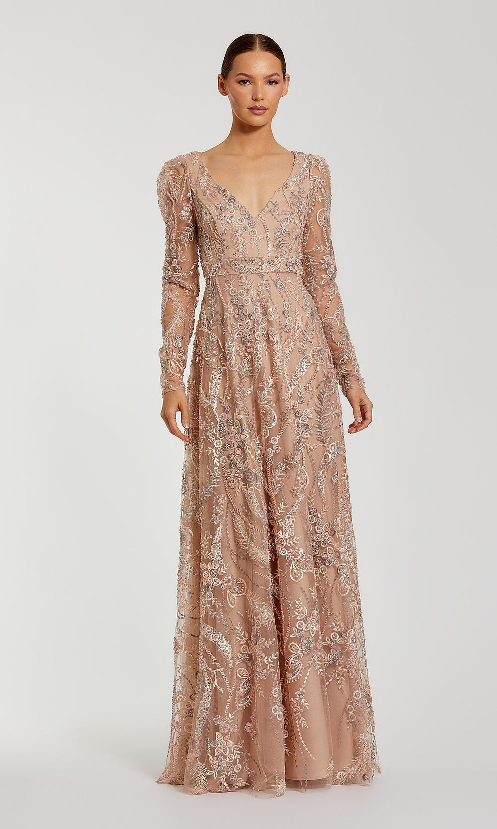 Mac Duggal 68908 Evening Dress - Taupe - AB