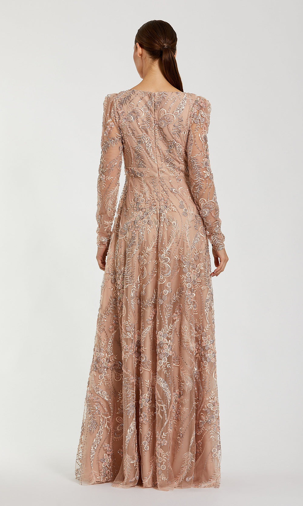 Mac Duggal 68908 Evening Dress - Taupe - BK