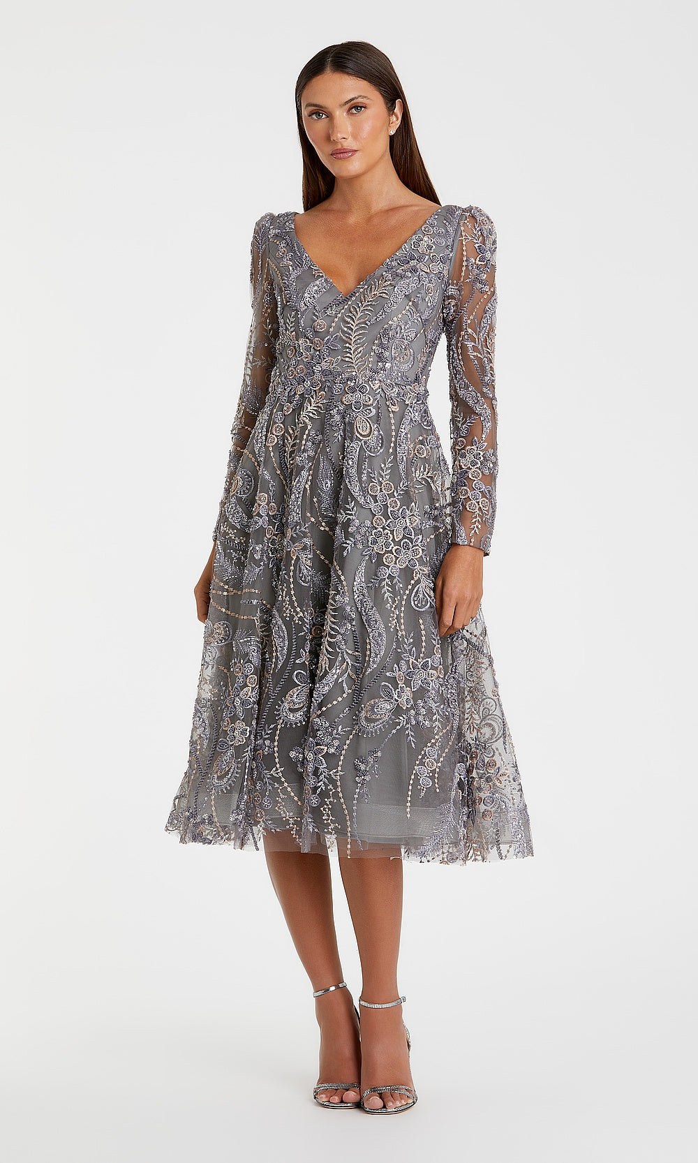 Mac Duggal 68913 Cocktail Dress - Charcoal - AB