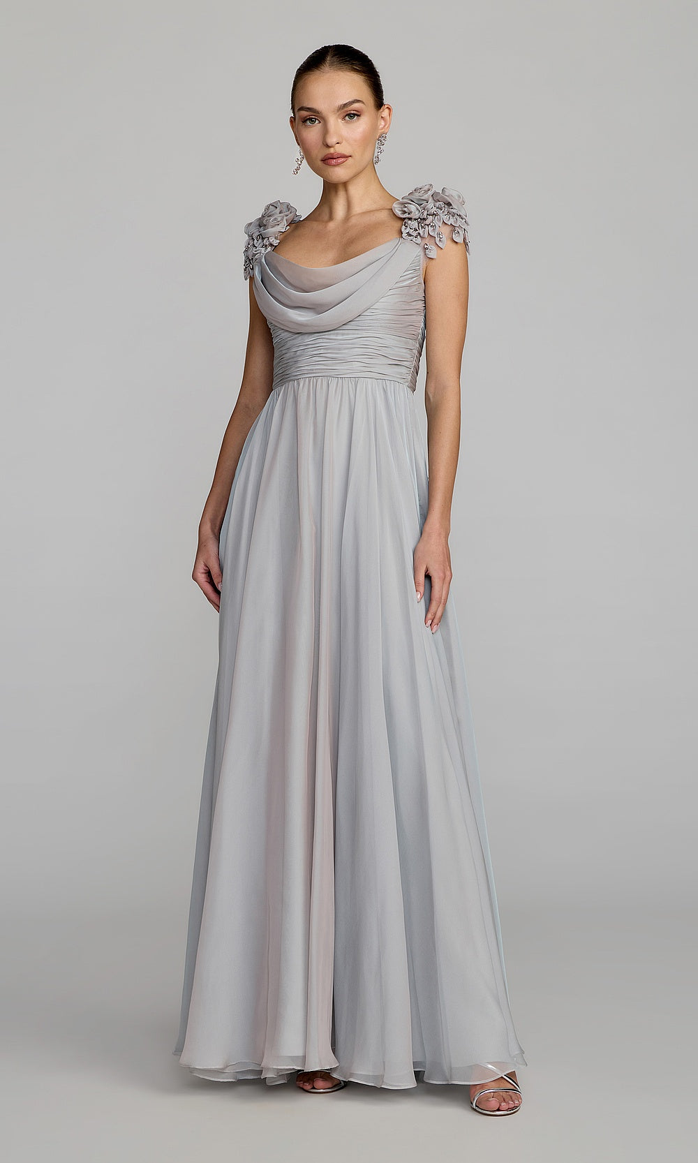 Mac Duggal 69088 Evening Dress - Platinum - AB