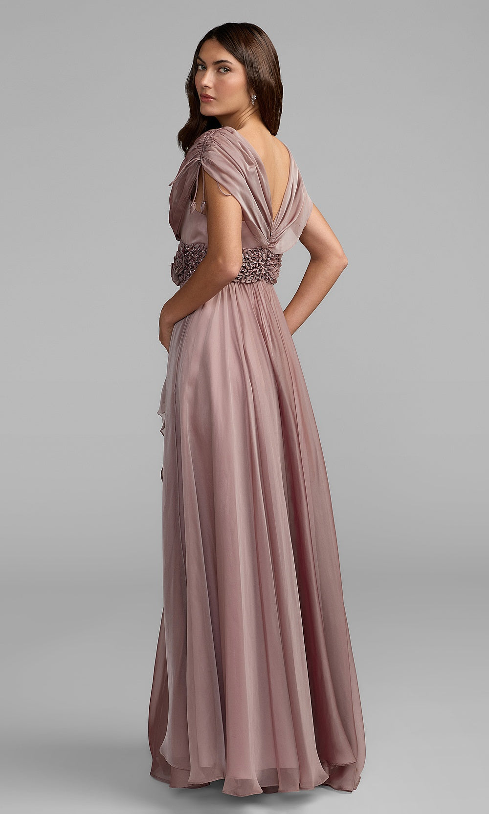 Mac Duggal 69089 Evening Dress - Mocha - BK