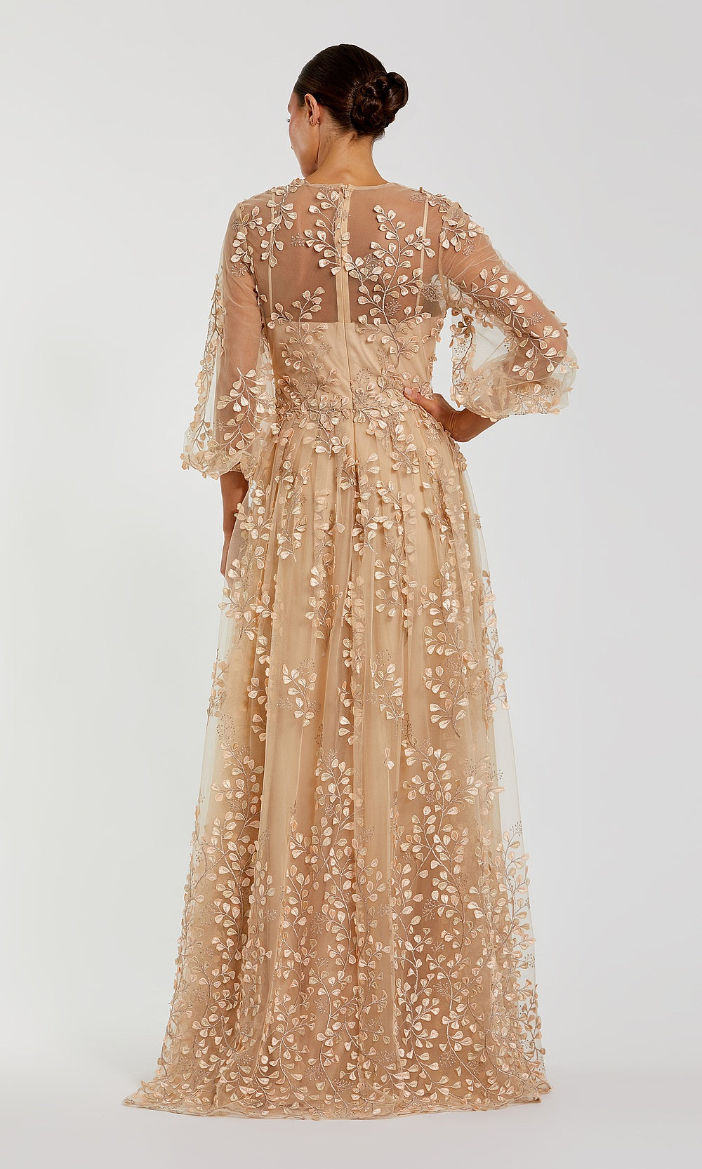 Mac Duggal 79399 Evening Dress - Champagne - BK