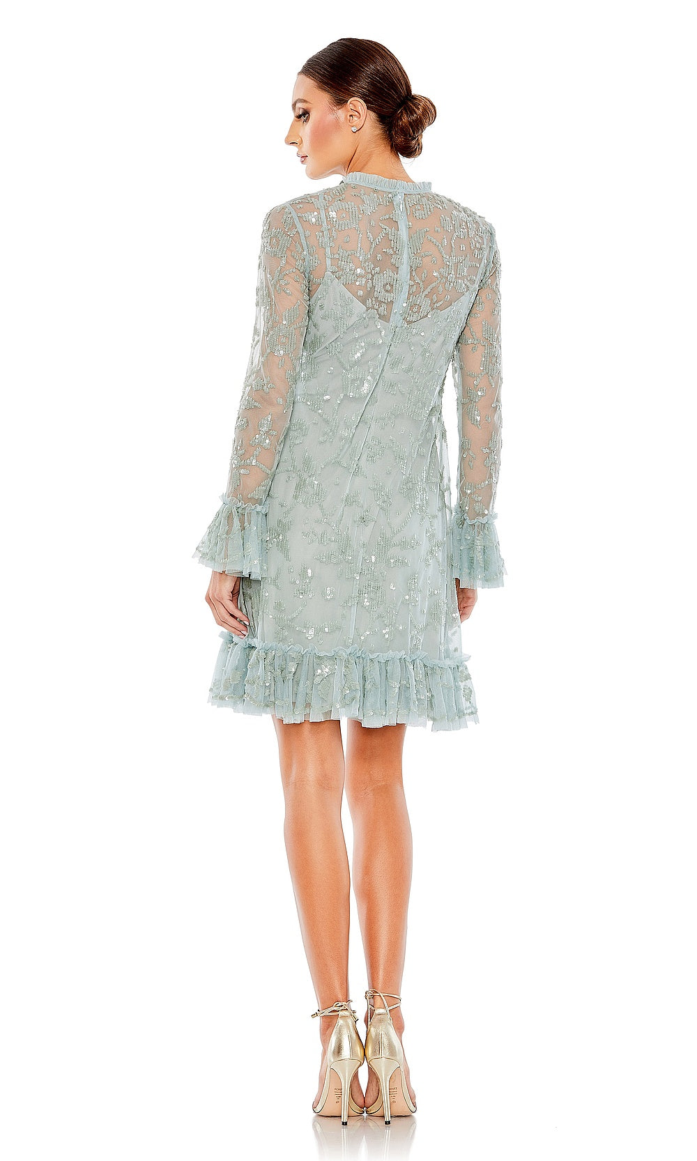 Mac Duggal 9139 Cocktail Dress - Seafoam - BK