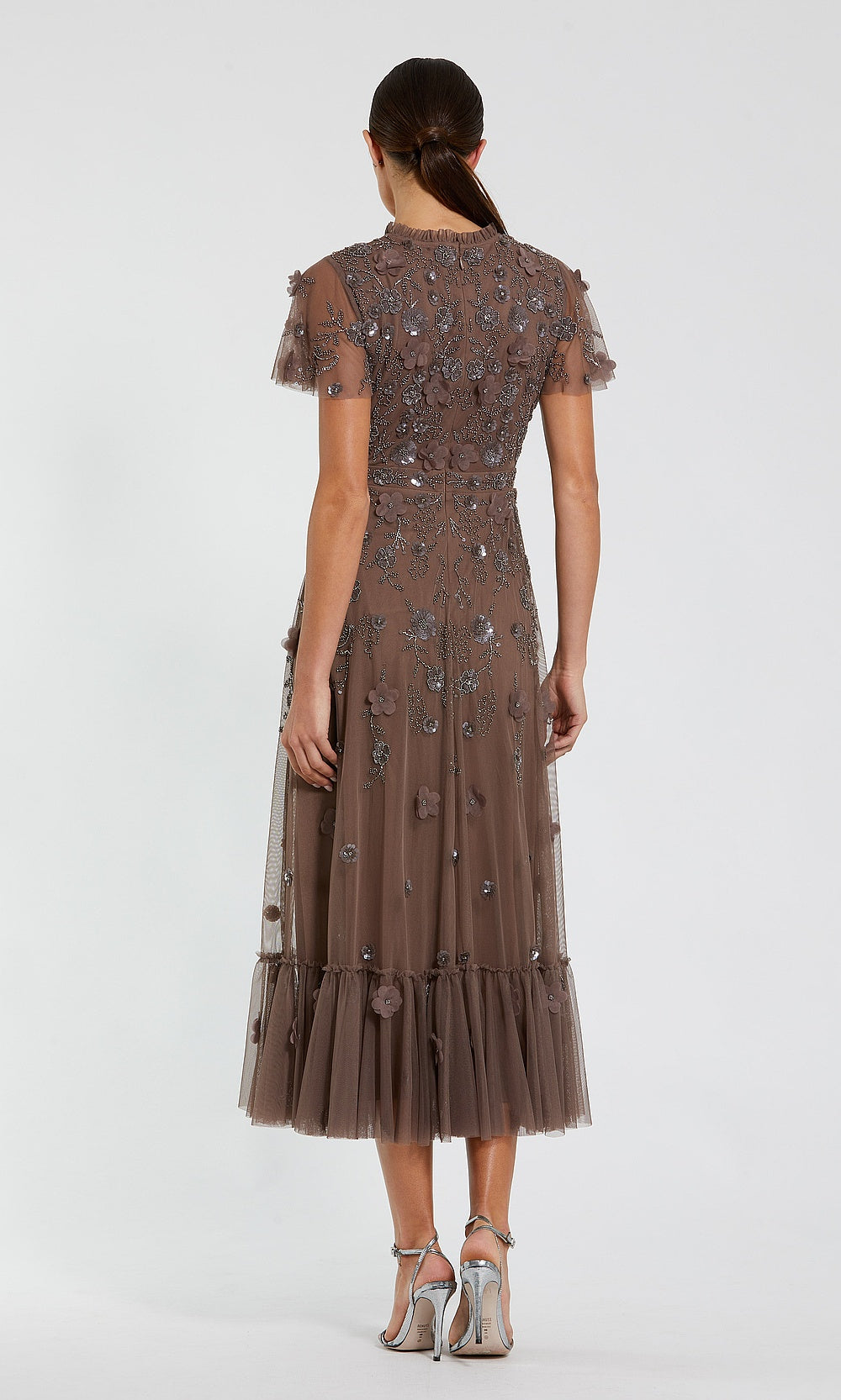 Mac Duggal 9212 Cocktail Dress - Chocolate - BK