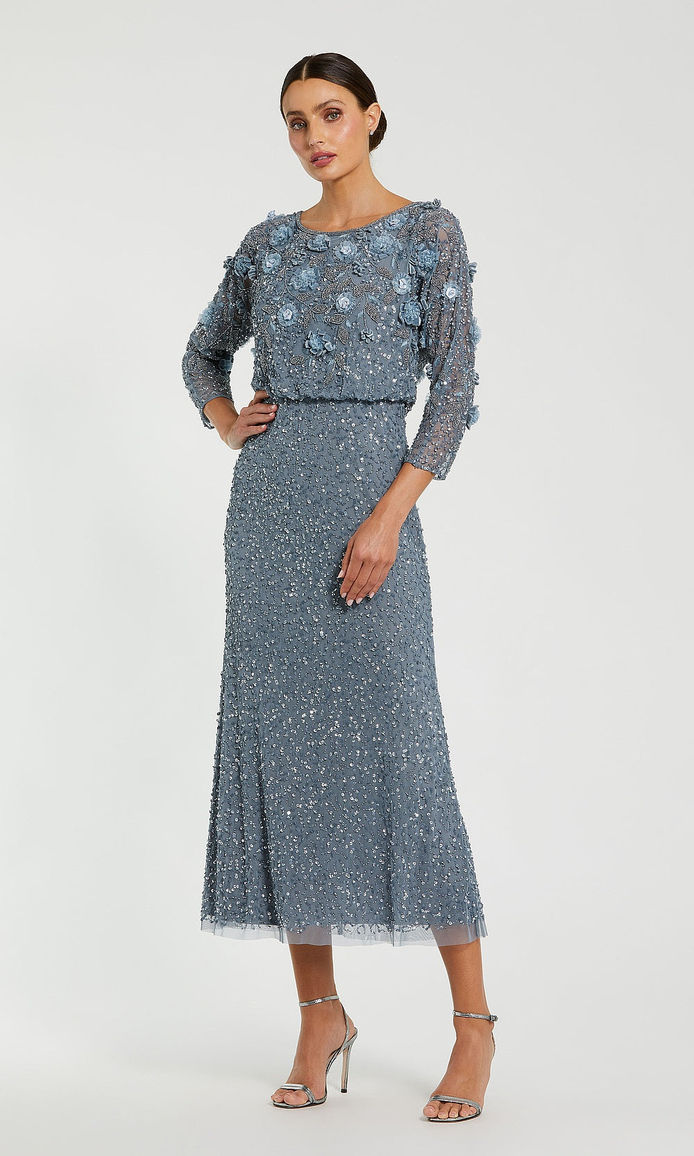 Mac Duggal 9373 Cocktail Dress - Slateblue - AB