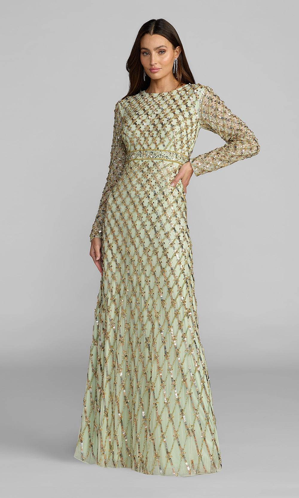 Mac Duggal 94318 Evening Dress - Sage - AB