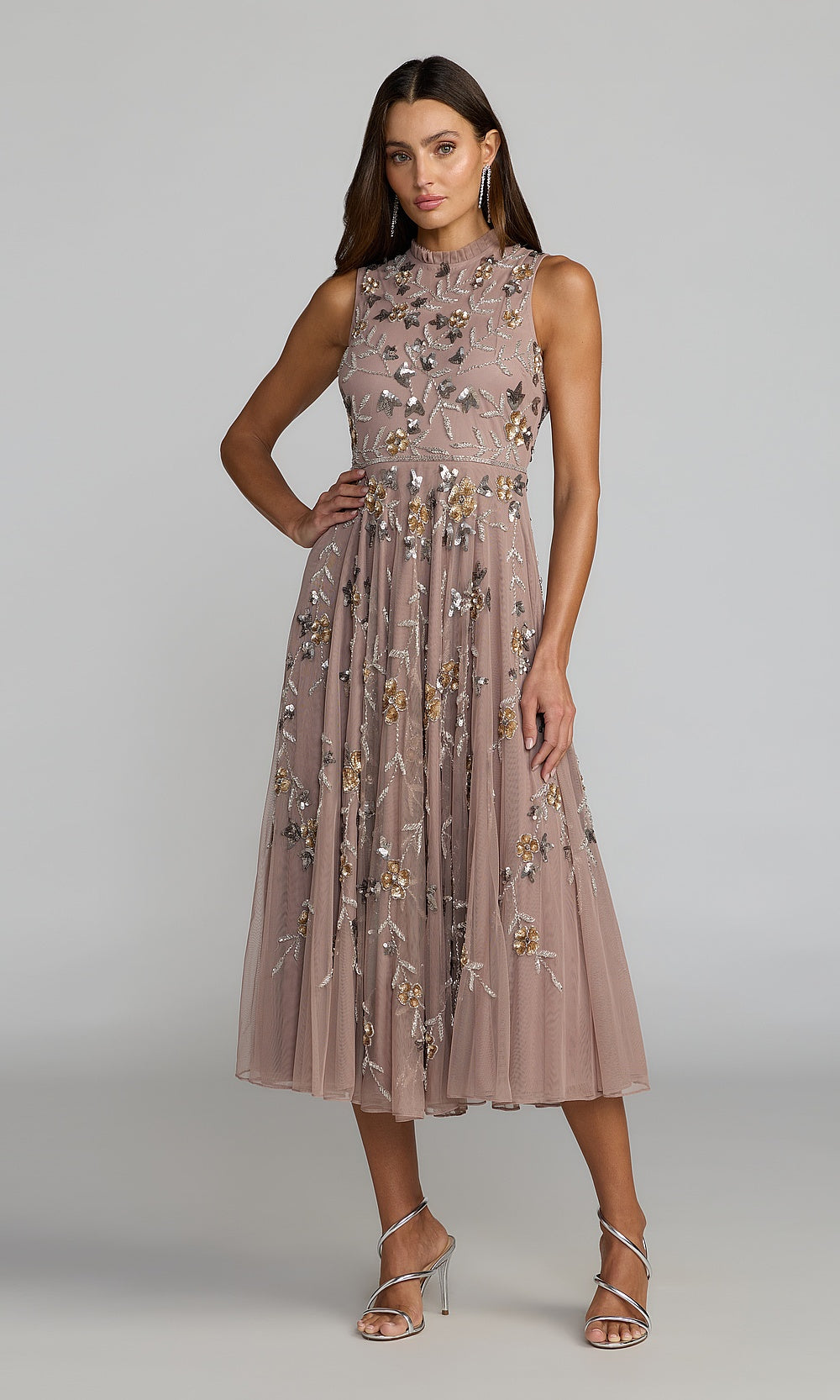 Mac Duggal 9910815 Petite Dress Taupe - AB