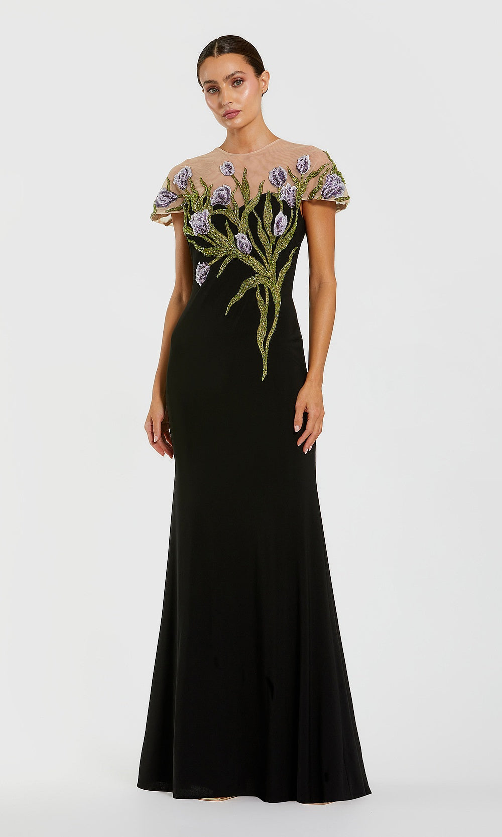 Mac Duggal 9911912 Petite Dress Blackmulti - AB