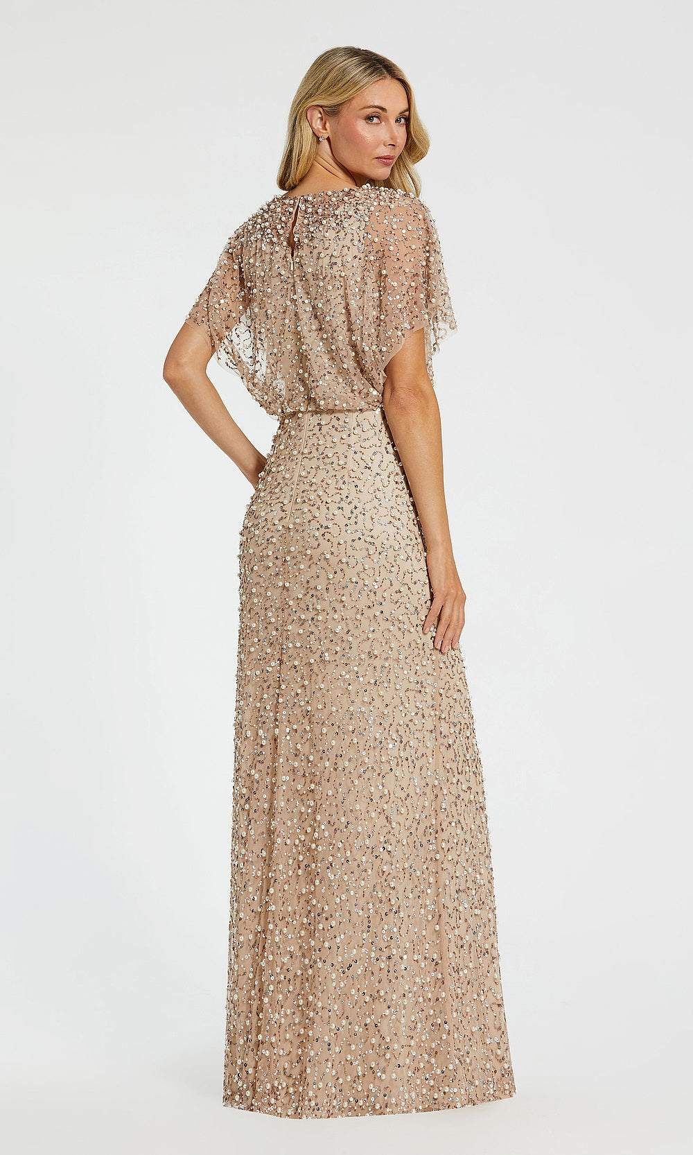 Mac Duggal 9914523 Petite Dress Nudegold - BK