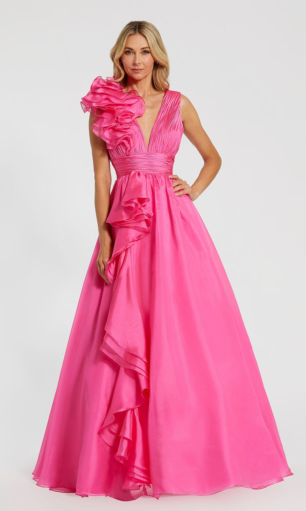 Mac Duggal 9948856 Petite Dress Hotpink - AB