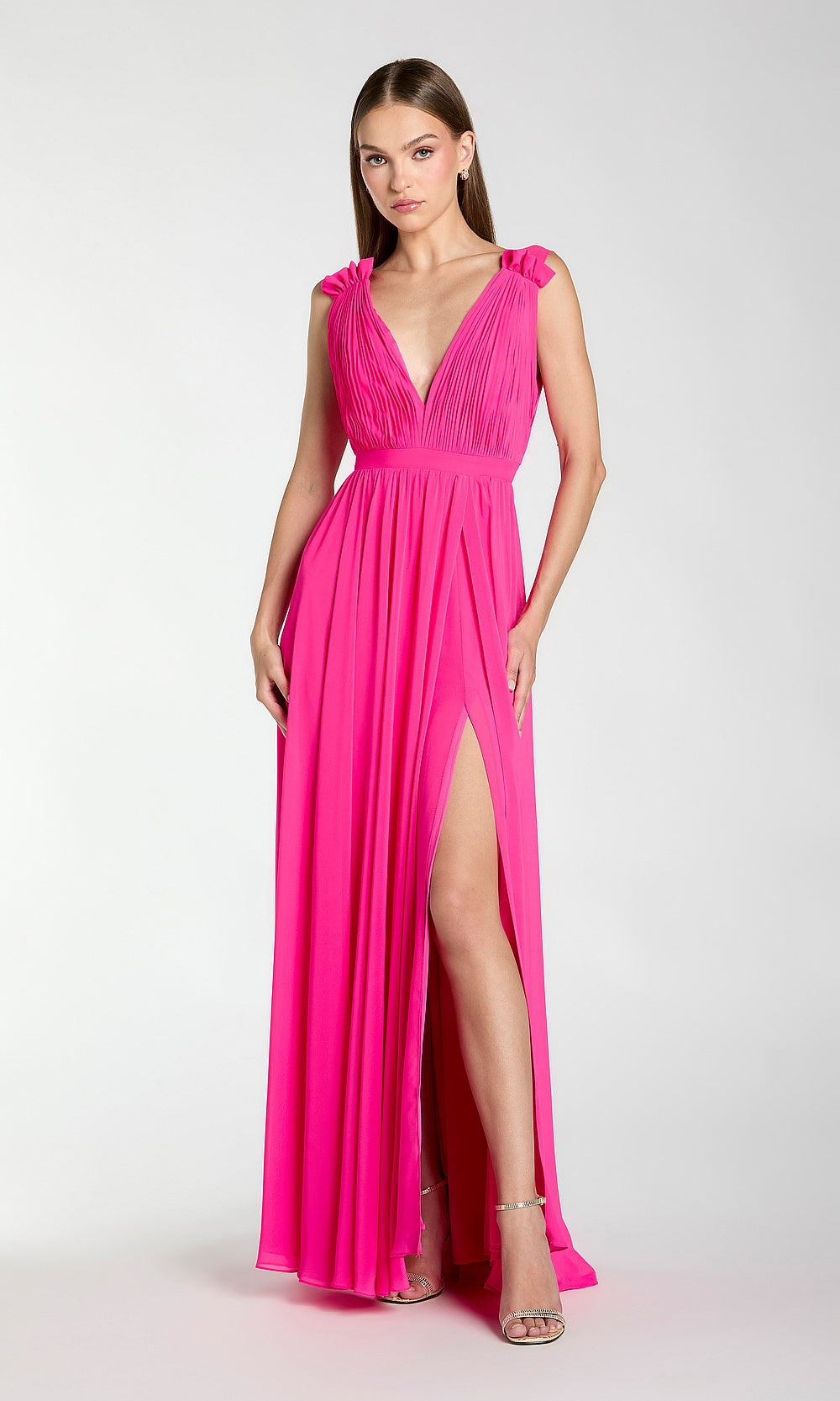 Mac Duggal 9955321 Petite Dress Hotpink - AB