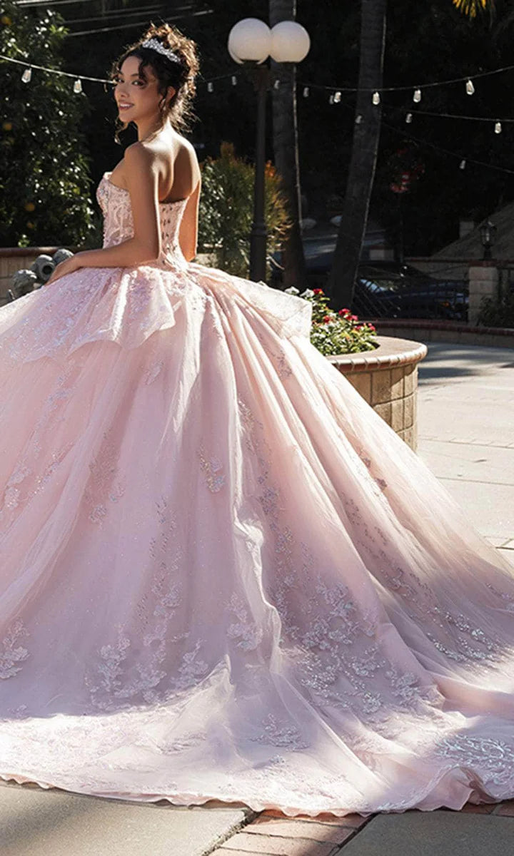 May Queen LK268 - Embellished Bodice with a Sweep Train