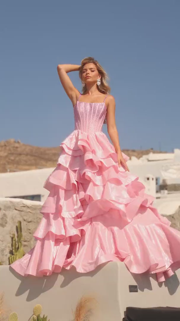 Portia and Scarlett PS26253 Corset Ballgown with Tiered Ruffle Skirt with Sweep Train in Satin video storista d0d0f875c8d2d7c4ea8e7579761ffbc2slyolclrqm.mp4
