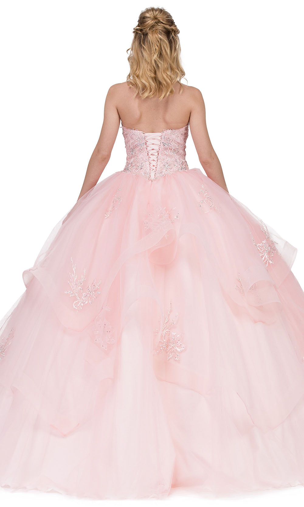 Dancing Queen - 1328 Sweetheart Embellished Ballgown In Pink