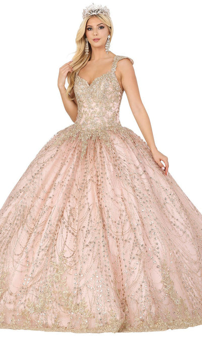 Dancing Queen - 1478 Embroidered Sweetheart Ballgown In Pink