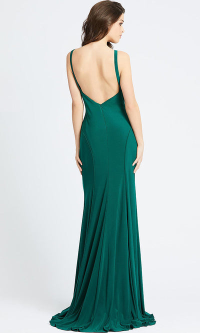 Mac Duggal - 25220L Backless Stretch Jersey Evening Gown In Green