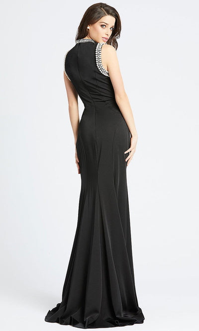 Mac Duggal - 25933I Embellished High Neck Fitted Dress In Black