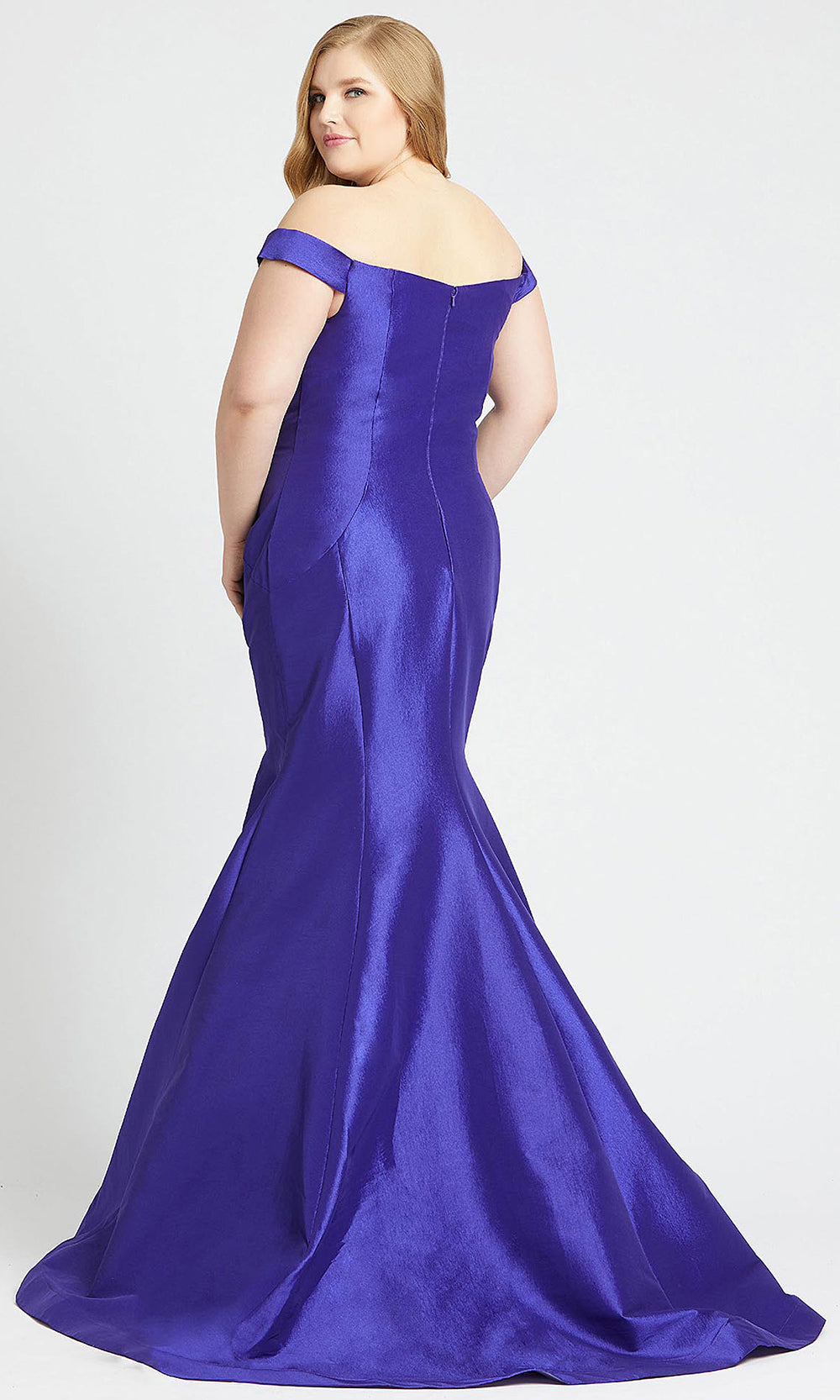 Mac Duggal - 66803F Off Shoulder Mermaid Gown With Train In Purple