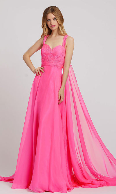 Mac Duggal - 67132L Sleeveless Sweetheart Neck Chiffon Gown In Pink