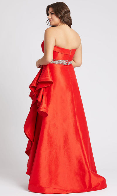 Mac Duggal - 67215F Ruffled Pleated Sweetheart A-Line Gown In Red