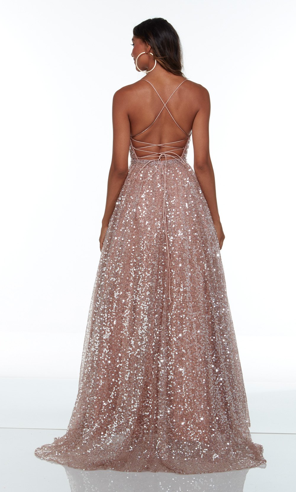 Alyce Paris - 61068 Sleeveless Sequin Ballgown In Pink