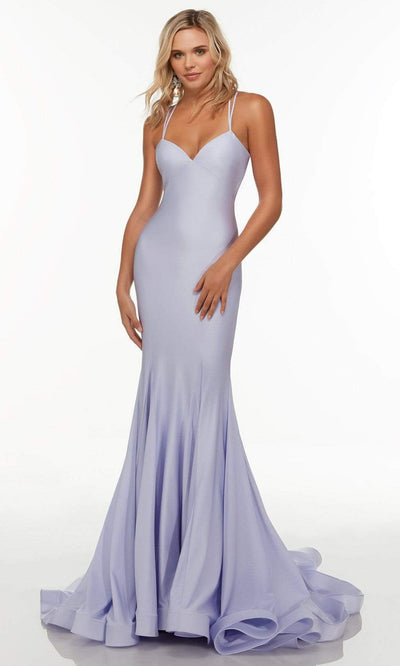 Alyce Paris - 61165 Sweetheart Jersey Mermaid Gown In Purple