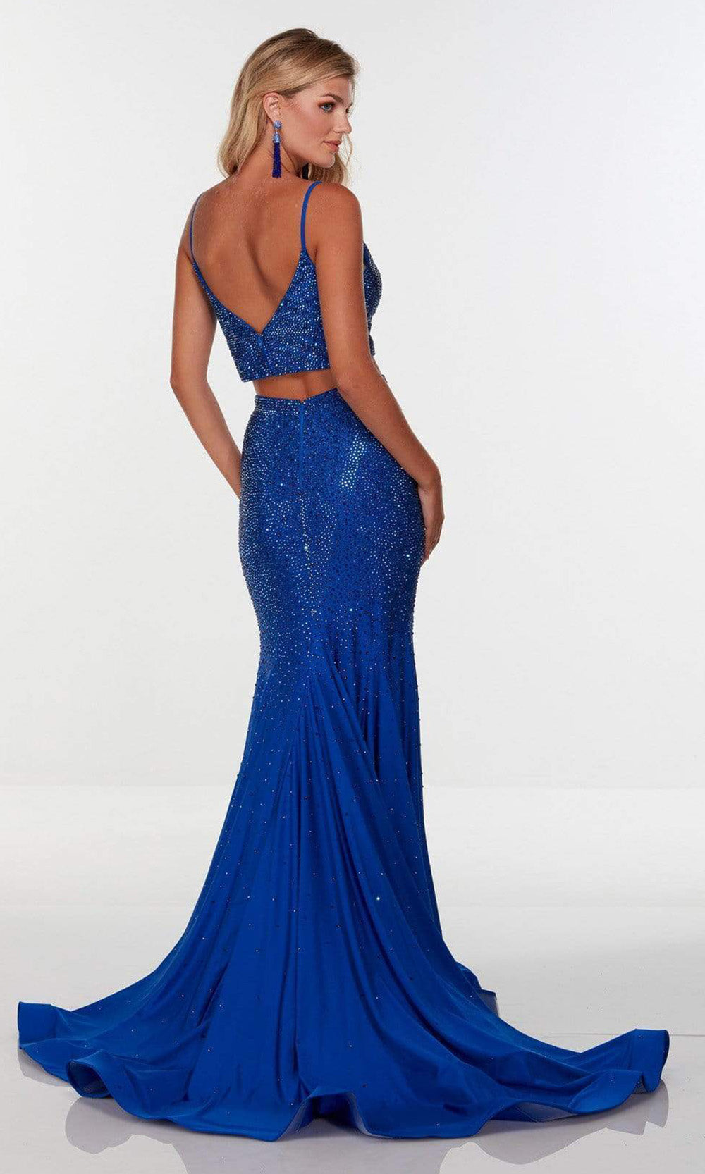 Alyce Paris - 61188 Two Piece Sleeveless Mermaid Gown In Blue