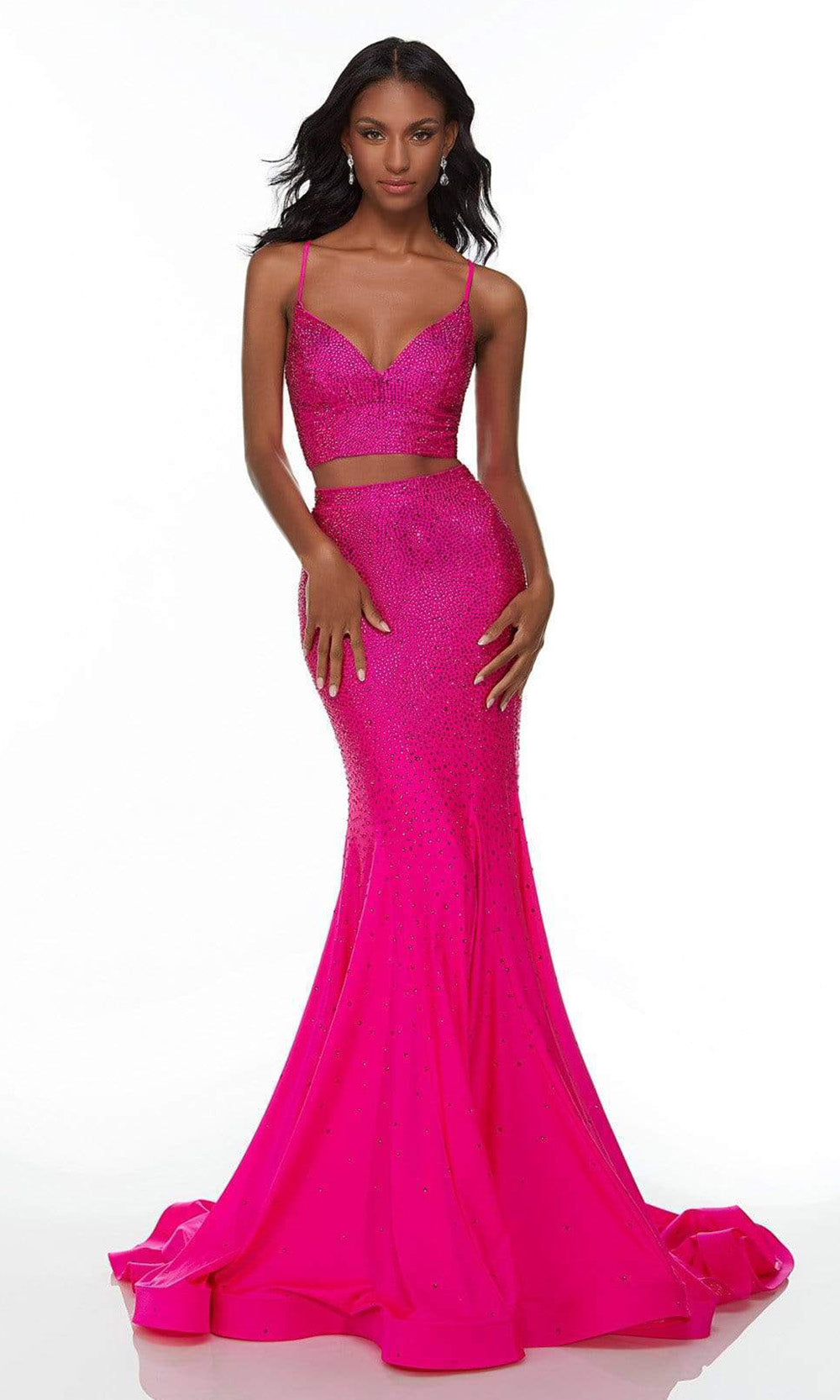 Alyce Paris - 61188 Two Piece Sleeveless Mermaid Gown In Pink
