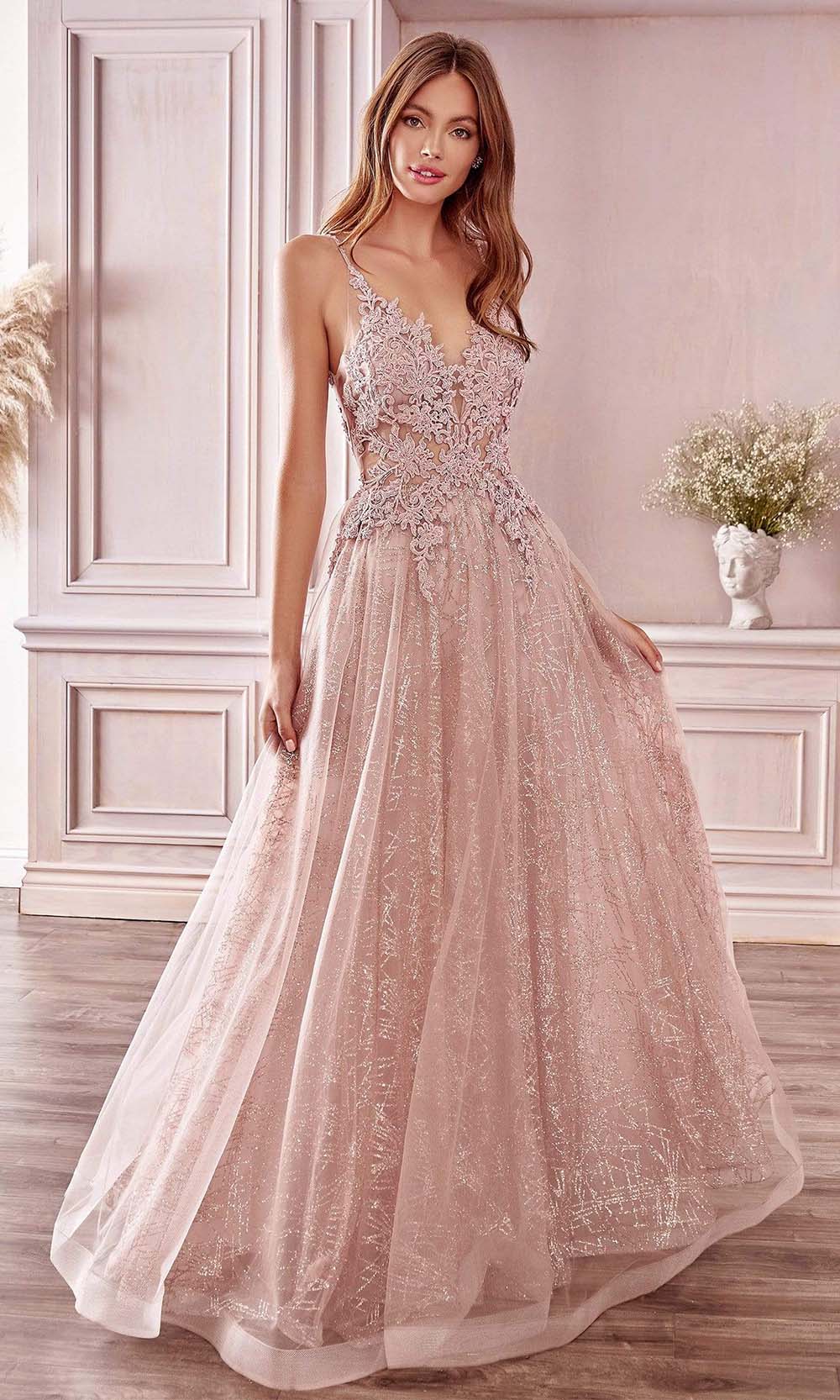 Andrea and Leo - A0681 Embroidered Bodice Lovely Gown In Gold