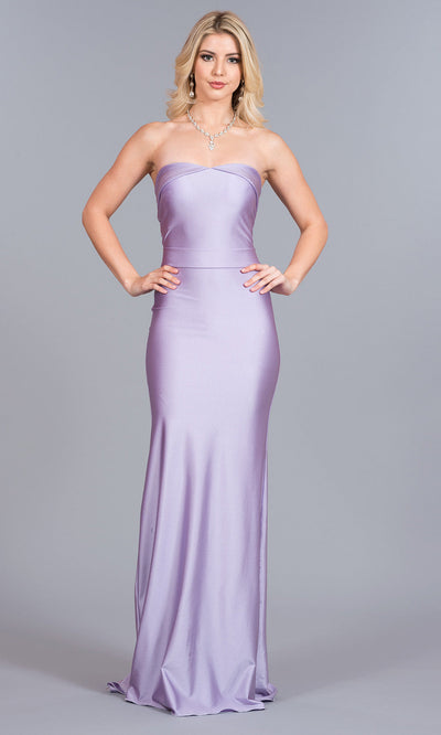 Atria - 6005H Sweetheart Bow Accent Gown In Purple
