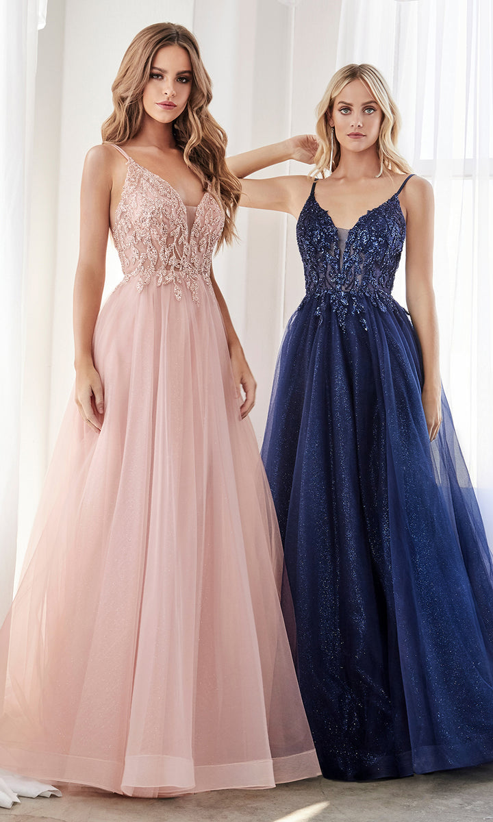 Cinderella Divine CD0154 Smokey Blue Engagement – Dress|Indowestern|Tulle Skirt