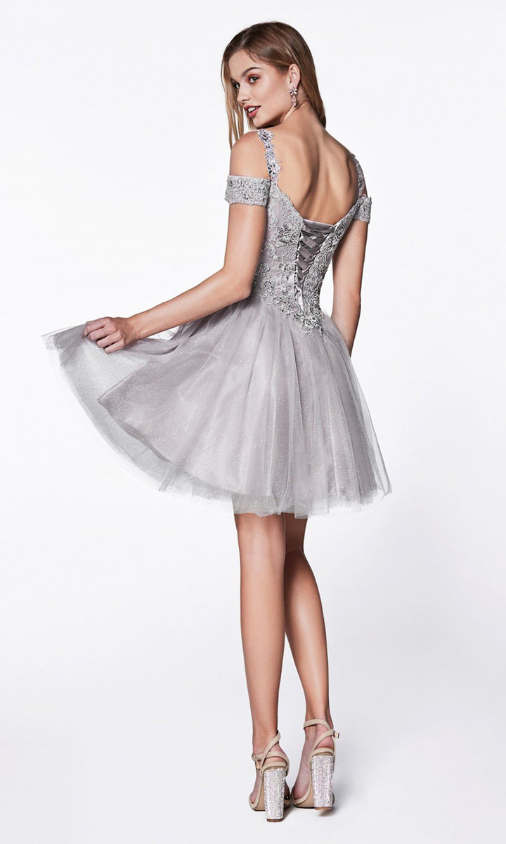 Blush Cinderella Divine - CD0132 Glitter Tulle A-Line Dress
