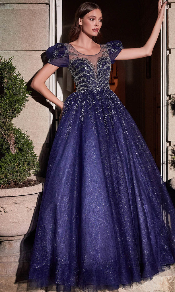 Navy blue shop ball gown