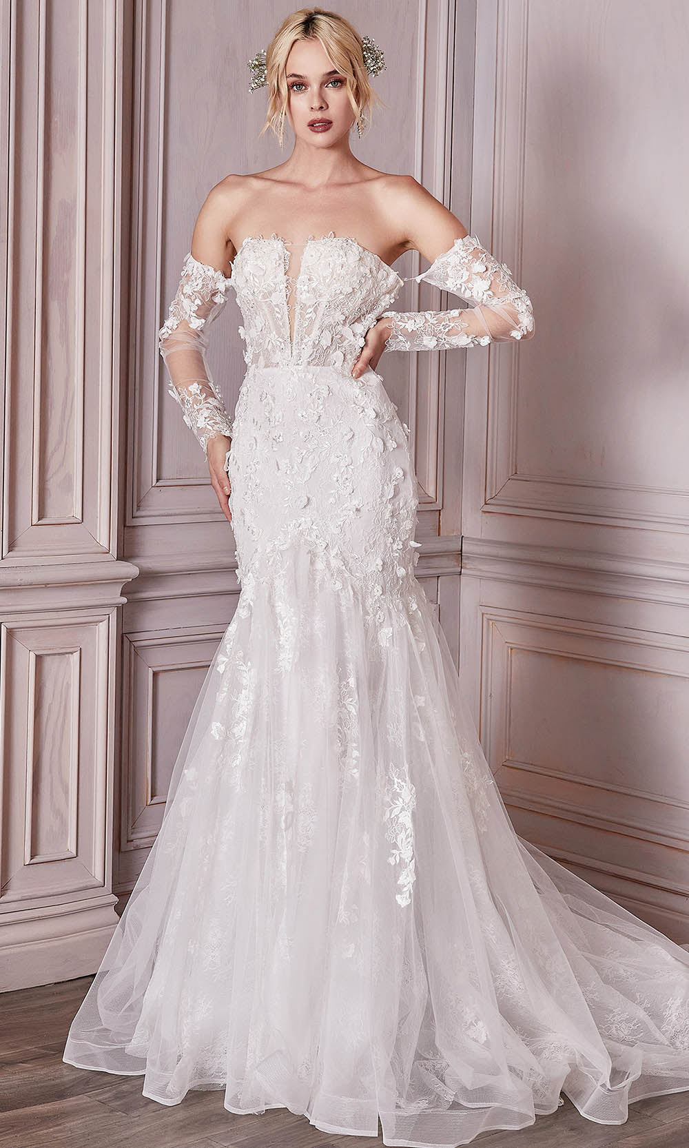 Ladivine Bridal CD977W In White