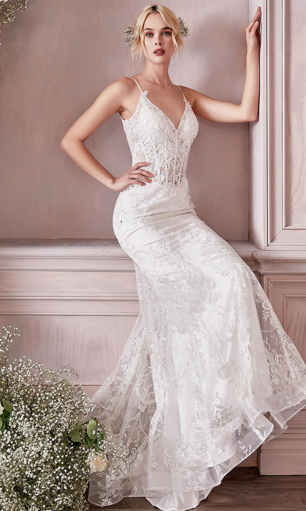 Cinderella Divine Bridal J825W In White