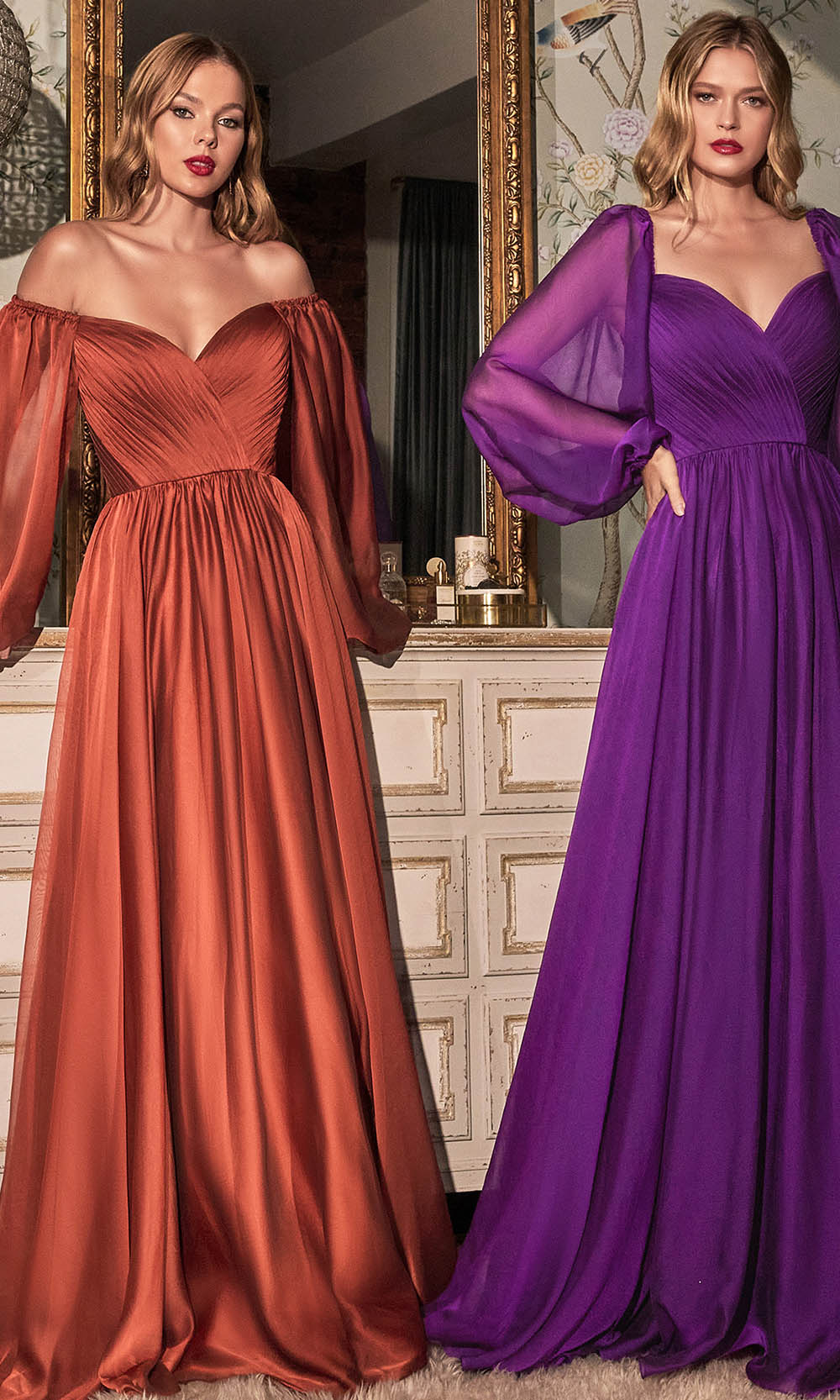 Ladivine CD243 In Orange and Purple