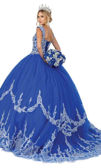 Dancing Queen - 1576 Appliqued Sweetheart Ballgown In Blue